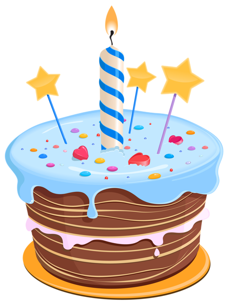 This png image - Birthday Cake with Stars PNG Clipart, is available for free download