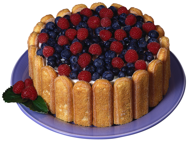 This png image - Charlotte Cake with Raspberries and Blueberries PNG Picture, is available for free download