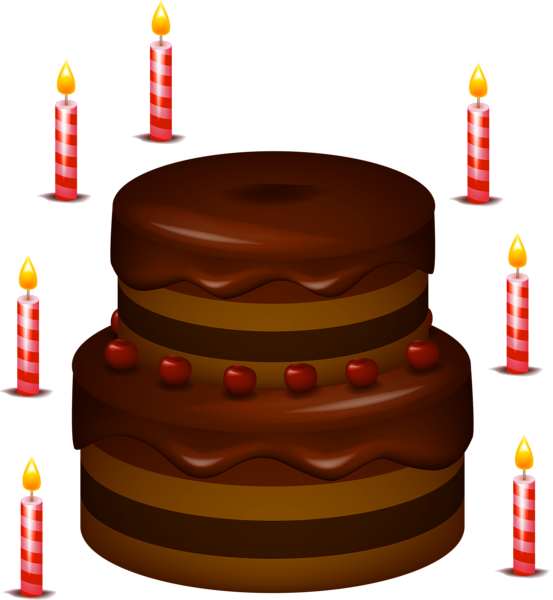 This png image - Chocolate Cake with Candles PNG Clipart, is available for free download