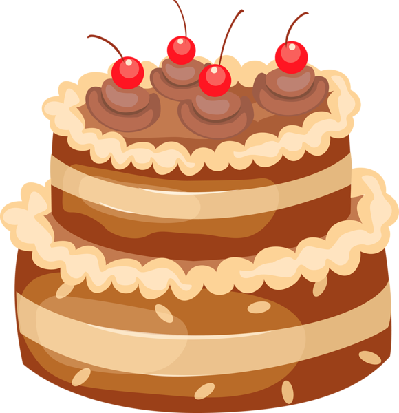 This png image - Chocolate Cake with Cherries PNG Large Clipart, is available for free download