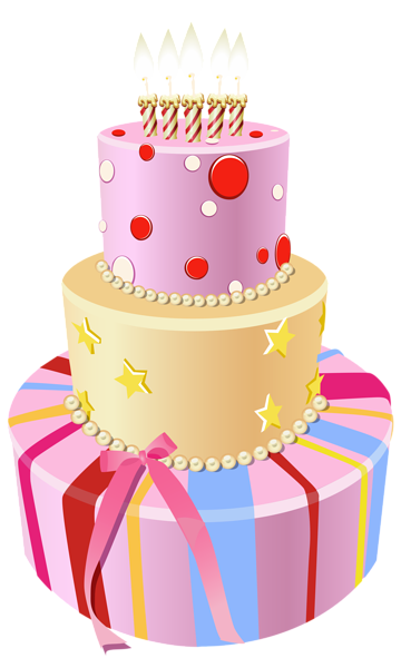This png image - Pink Birthday Cake PNG Clipart Image, is available for free download