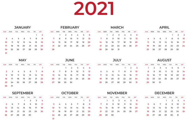 2021 Calendar Transparent Clipart | Gallery Yopriceville ...