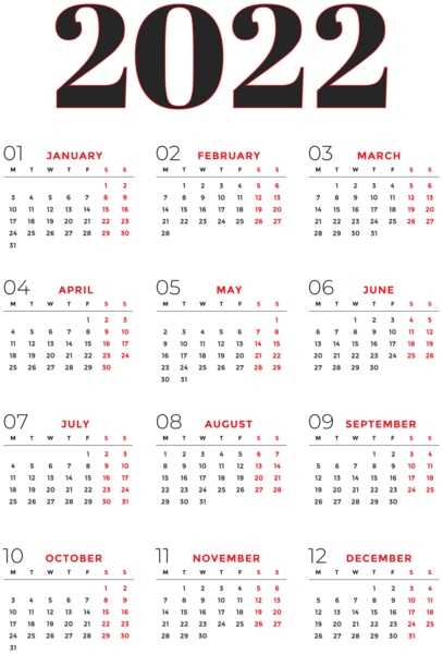 This png image - 2022 Transparent Calendar, is available for free download
