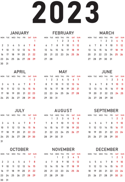 This png image - 2023 Calendar PNG Transparent Clipart, is available for free download