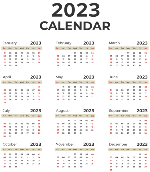 This png image - 2023 US Calendar PNG Clipart, is available for free download