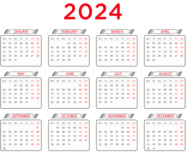 This png image - 2024 Calendar EU White PNG Image, is available for free download