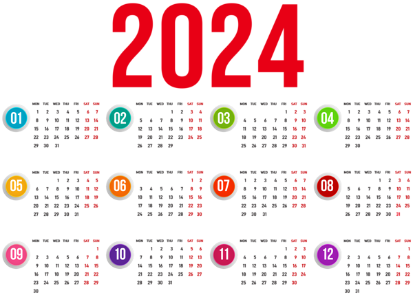 This png image - 2024 Calendar Transparent PNG Image, is available for free download