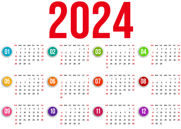 This png image - 2024 Calendar US Transparent PNG Image, is available for free download