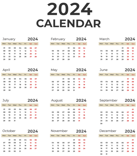 This png image - 2024 EU Calendar PNG Clipart, is available for free download