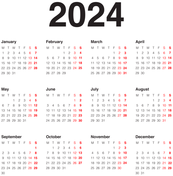 This png image - 2024 EU Transparent Calendar Black PNG Image, is available for free download