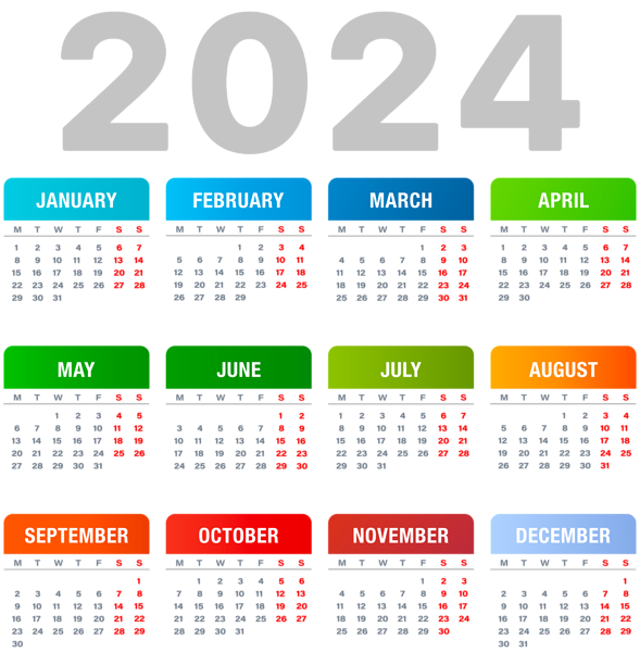 This png image - 2024 Transparent Calendar PNG Clipart, is available for free download