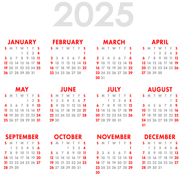 This png image - 2025 Calendar Transparent Image PNG, is available for free download