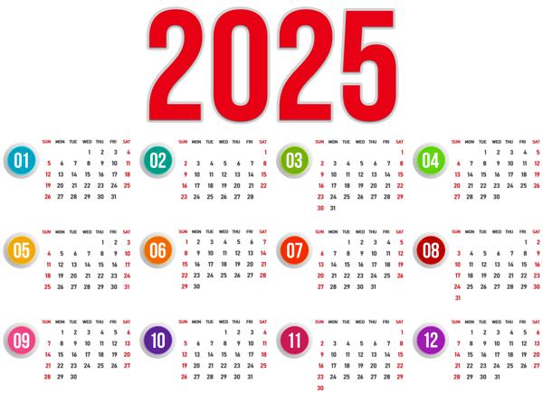 This png image - 2025 Calendar US Transparent PNG Image, is available for free download