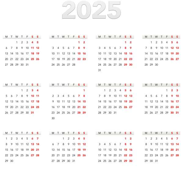 This png image - 2025 Transparent EU Calendar, is available for free download