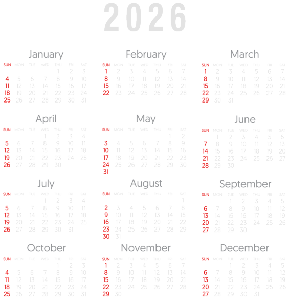 This png image - 2026 Calendar Transparent PNG Image, is available for free download
