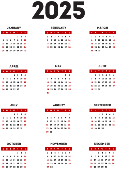 This png image - 2026 Calendar Transparent Red Black PNG Clipartk PNG Clipart, is available for free download