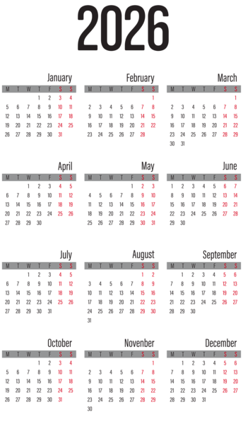 This png image - 2026 EU Calendar Large Transparent Image, is available for free download