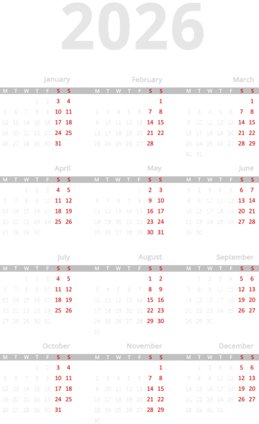 This png image - 2026 EU Calendar Transparent PNG Clipart, is available for free download