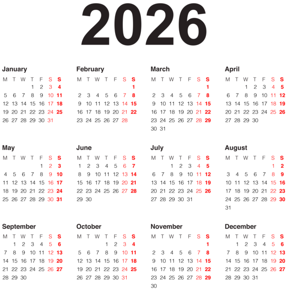 This png image - 2026 EU Transparent Calendar Black PNG Image, is available for free download