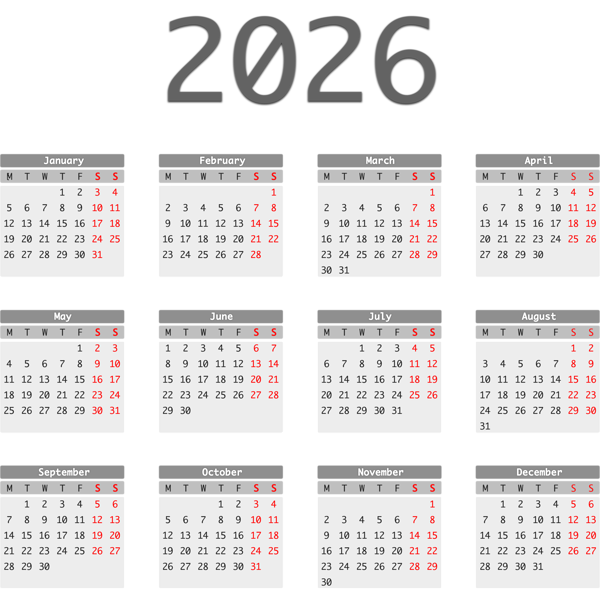 This png image - 2026 PNG EU Calendar, is available for free download