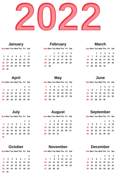 This png image - Transparent 2022 Calendar PNG Image, is available for free download