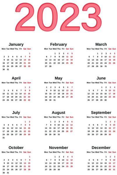 This png image - Transparent 2023 EU Calendar PNG Image, is available for free download