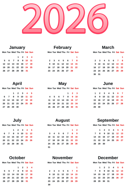 This png image - Transparent 2026 EU Calendar PNG Image, is available for free download