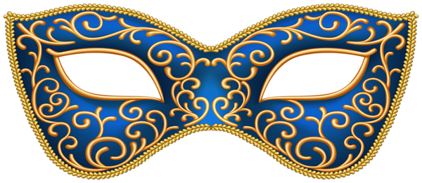 Blue Carnival Mask Transparent Image 