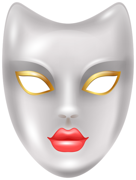 This png image - Carnival Face Mask White PNG Clip Art Image, is available for free download