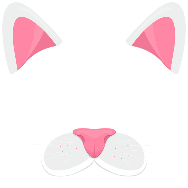 This png image - Cat White Face Mask PNG Clip Art Image, is available for free download