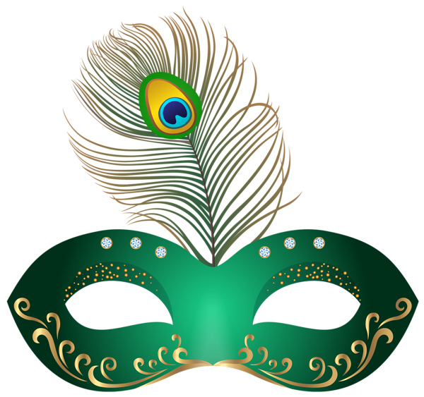 This png image - Green Carnival Mask PNG Clip Art Image, is available for free download