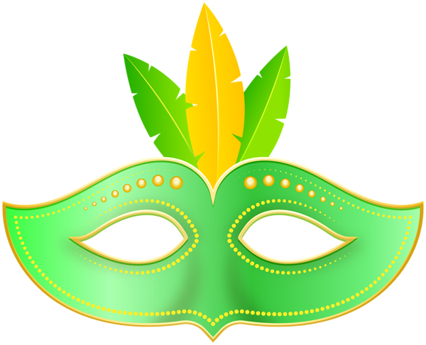 This png image - Green Carnival Mask PNG Clipart, is available for free download