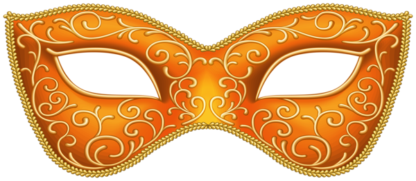This png image - Orange Carnival Mask Transparent Image, is available for free download
