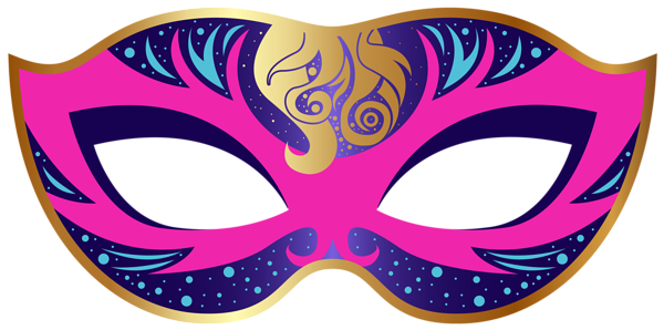 This png image - Pink and Blue Carnival Mask PNG Clip Art Image, is available for free download