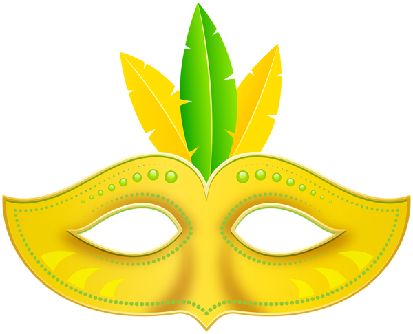 This png image - Yellow Carnival Mask PNG Clipart, is available for free download