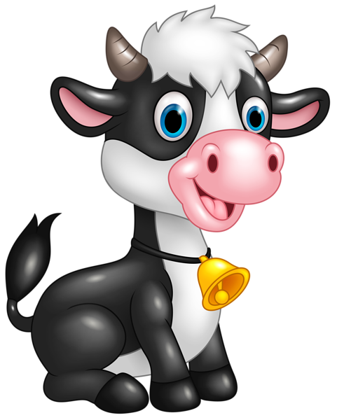 This png image - Cute Cow Cartoon PNG Clipart Image, is available for free download