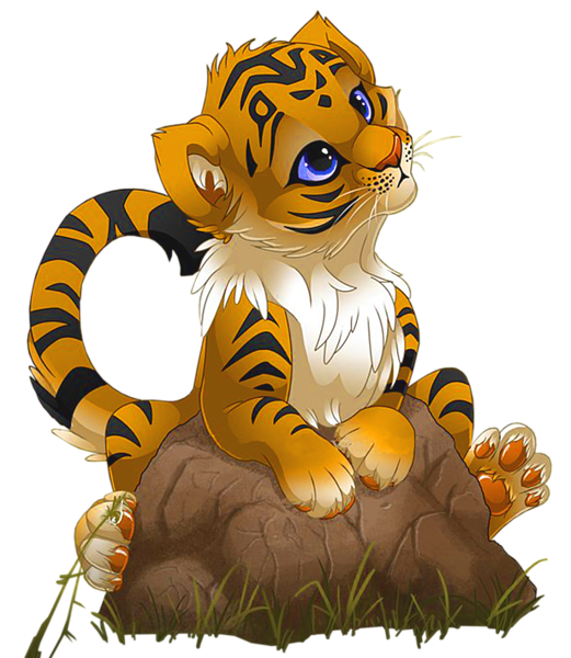 Cute Little Tiger PNG Cartoon | Gallery Yopriceville ...