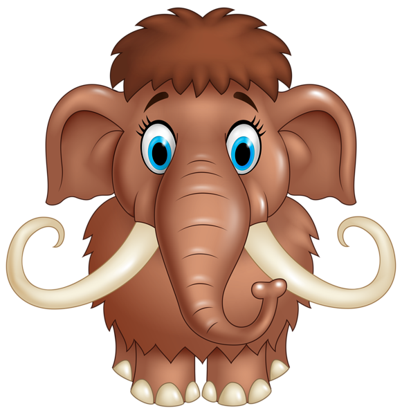 This png image - Cute Mammoth Cartoon PNG Clipart Image, is available for free download