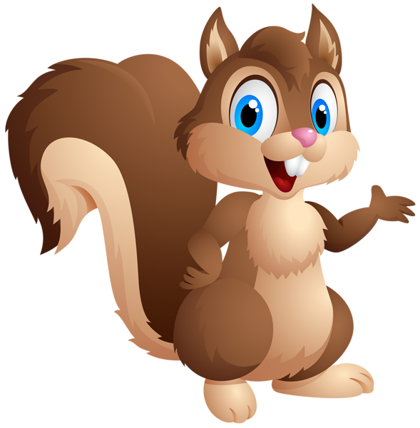 This png image - Cute Squirrel Cartoon PNG Clipart Image, is available for free download