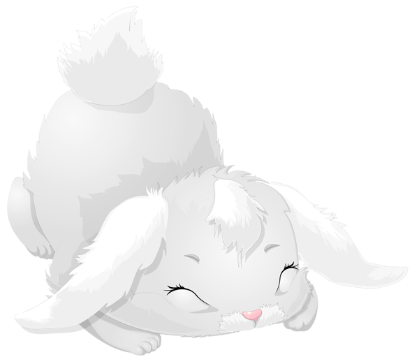 This png image - Cute White Bunny Cartoon PNG Clipart Image, is available for free download
