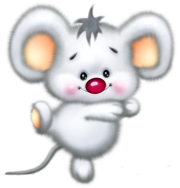 This png image - Cute White Mouse Cartoon Clipart, is available for free download
