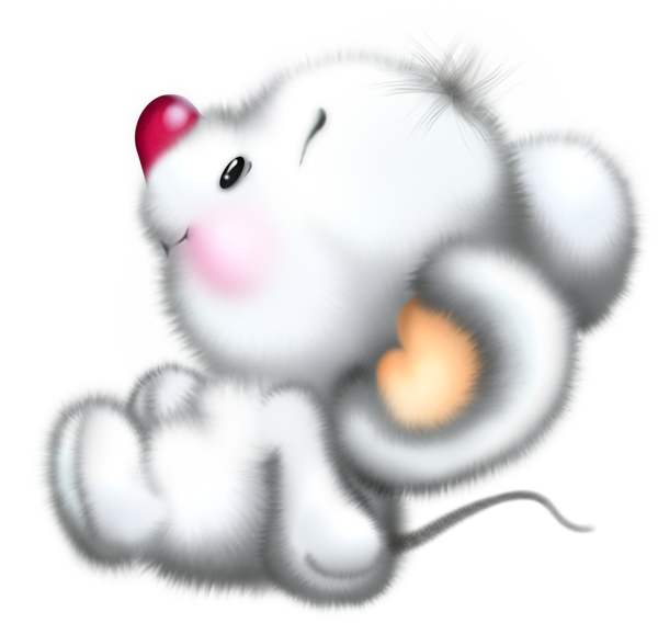 This png image - Cute White Mouse Cartoon Free Clipart, is available for free download