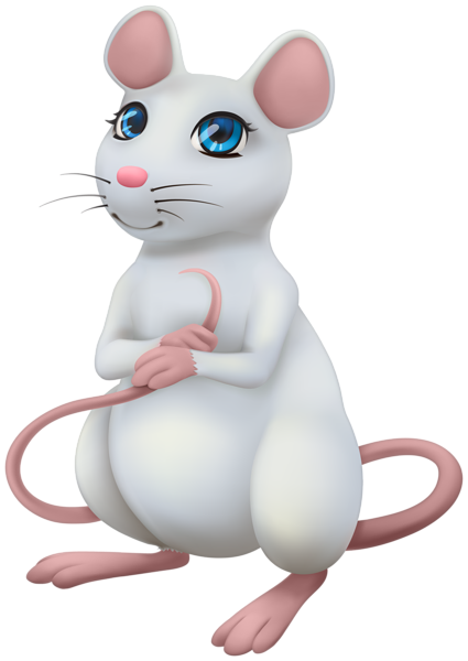 This png image - Cute White Mouse Cartoon Transparent Image, is available for free download