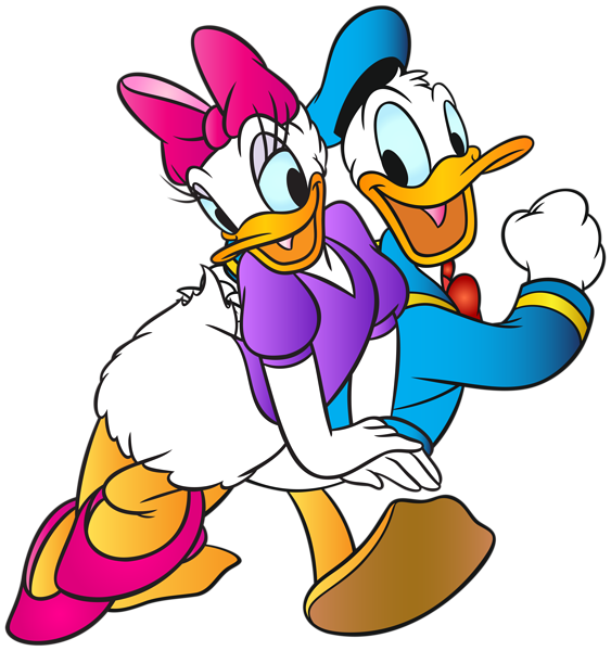 This png image - Daisy and Donald Duck Free PNG Clip Art Image, is available for free download