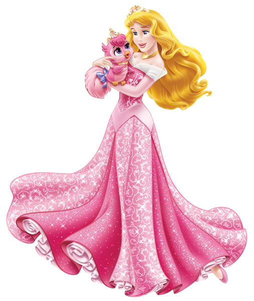 This png image - Disney Princess Aurora with Cute Bird Transparent PNG Clip Art Image, is available for free download