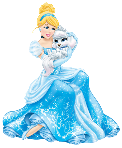 This png image - Disney Princess Cinderella with Cute Puppy Transparent PNG Clip Art Image, is available for free download