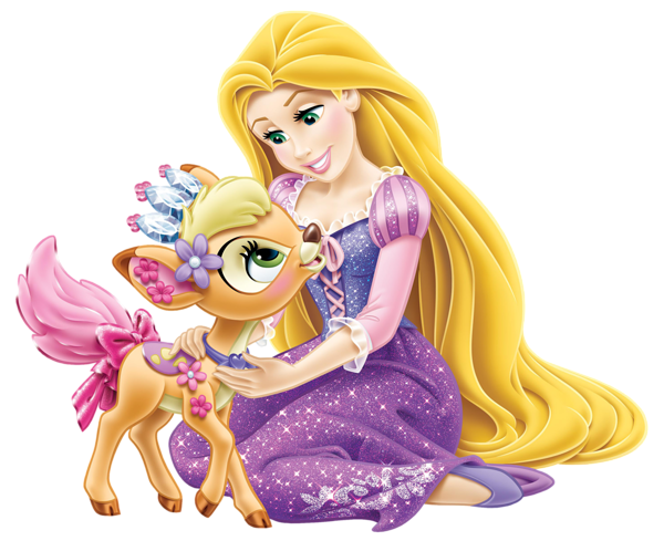 This png image - Disney Princess Rapunzel with Little Deer Transparent PNG Clip Art Image, is available for free download