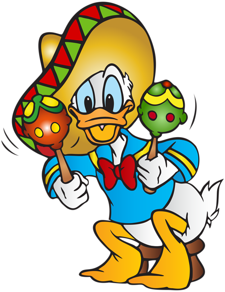 This png image - Donald Duck Mexican Free PNG Clip Art Image, is available for free download