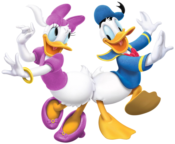 This png image - Donald Duck and Daisy Transparent PNG Cartoon Image, is available for free download