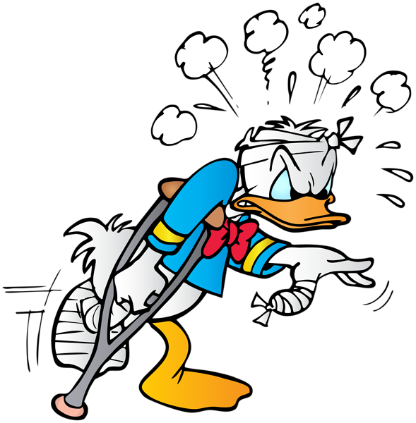 Donald_Duck_with_Crutch_Free_PNG_Clip_Art_Image.png